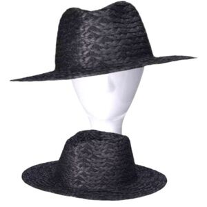 NWT Time And Tru Women's Grecian Weave Straw Fedora Hat Size OS